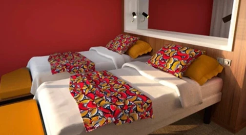 Camarote doble con cama supletoria para niños