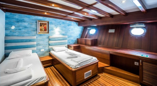 Cabine avec lits jumeaux