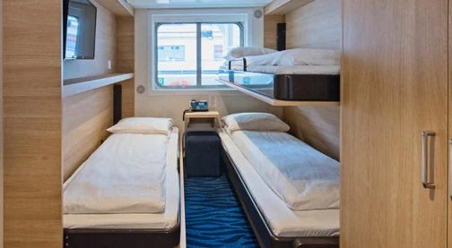 Cabine extérieure triple - Pont supérieur