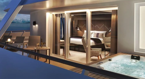 Corner suite with balcony - Upper deck