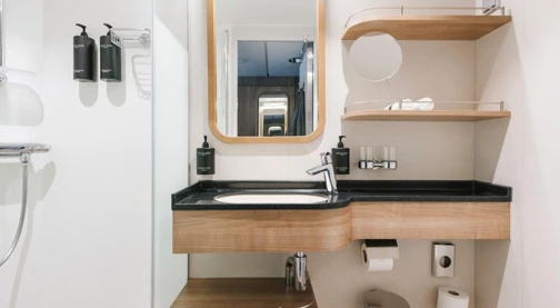 Outside cabin with balcony - Upper deck