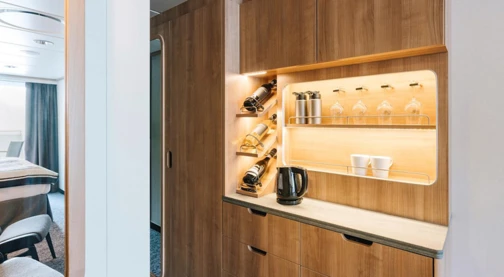 Outside cabin with balcony - Upper deck