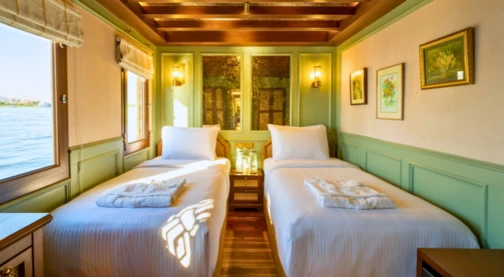 Cabin with twin beds