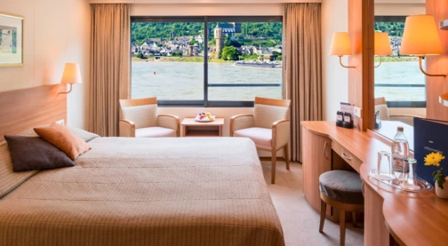 Cabine double avec balcon – Pont intermédiaire arrière