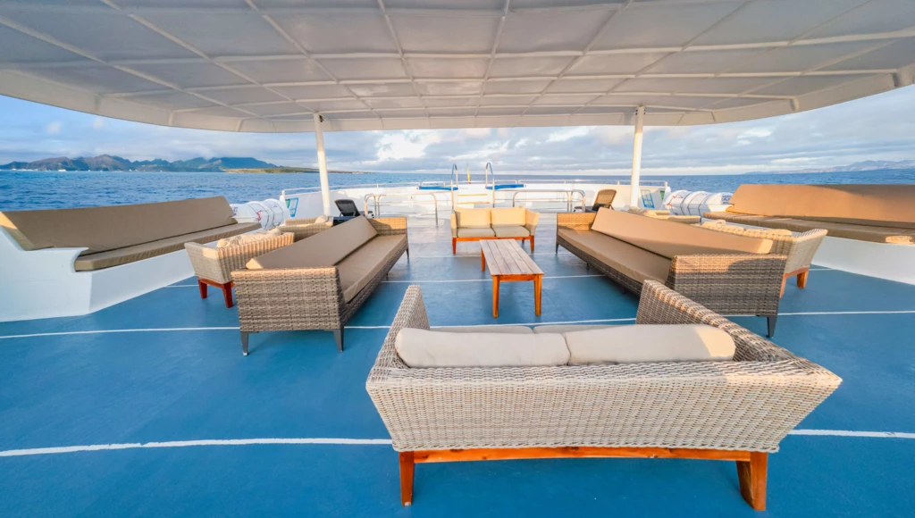 5-tägige Katamaran-Odyssee auf den Galápagosinseln: Vulkanstrände, Leguane und Seelöwen