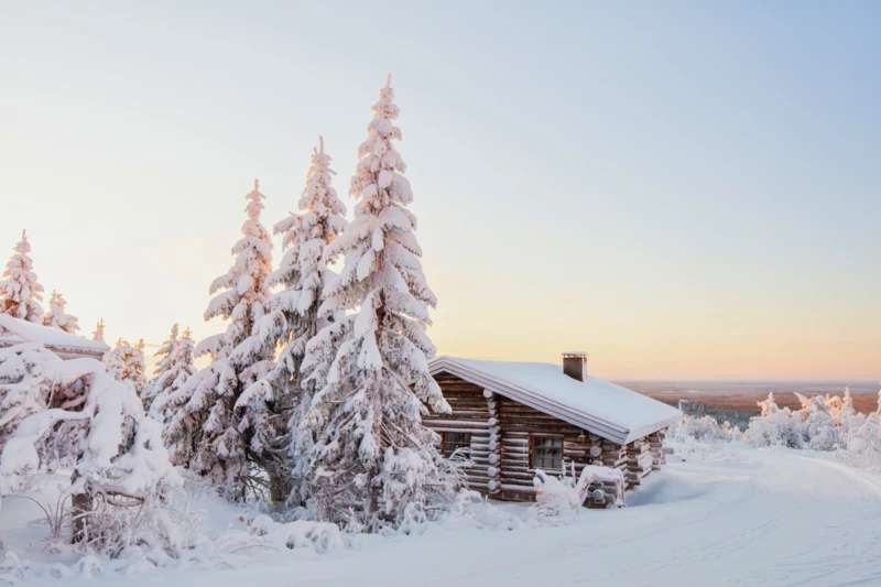 Chalets traditionnels en rondins de bois